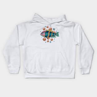 Fish Star pattern Kids Hoodie